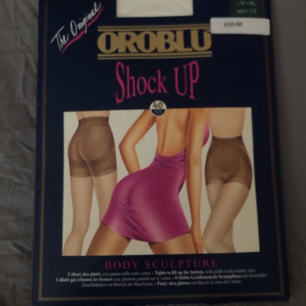 White Oroblu shock up pantyhose
